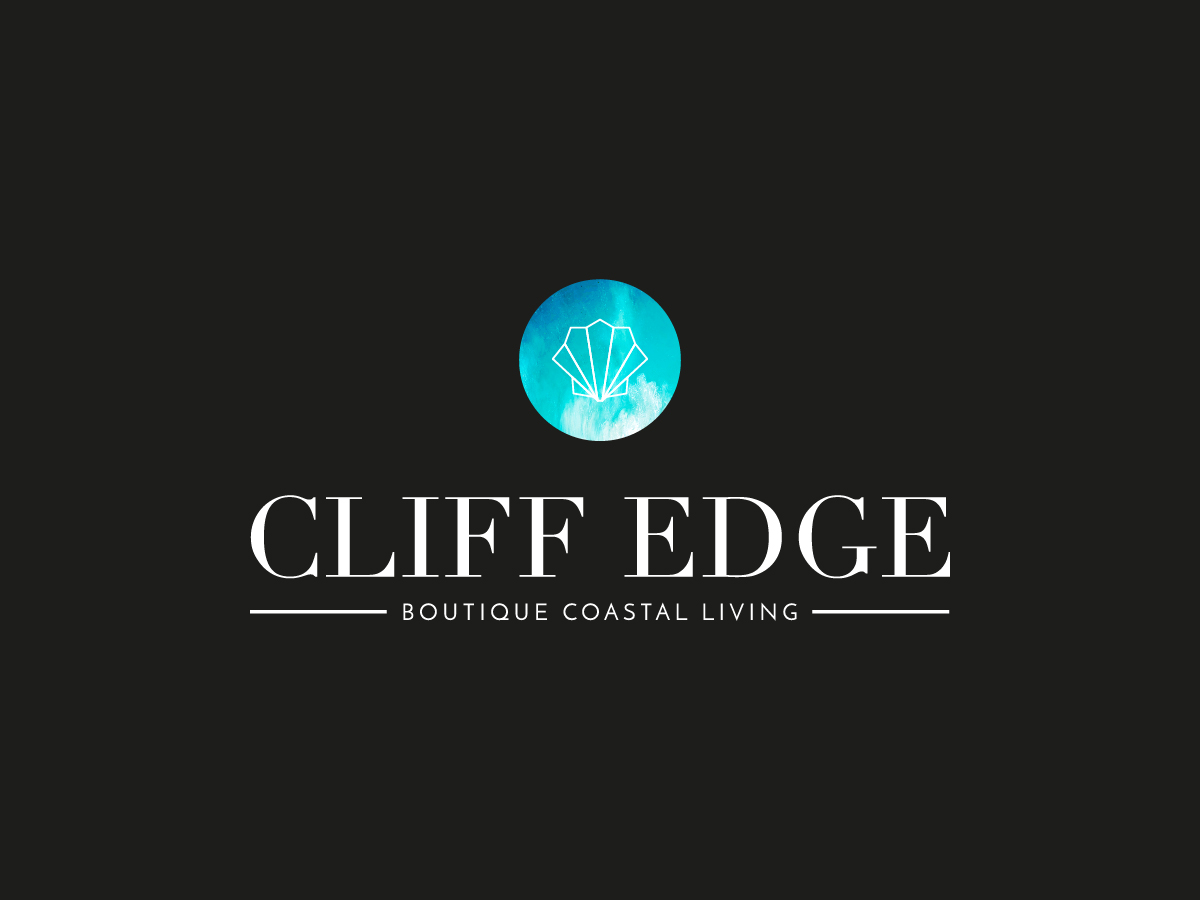 Cliff Edge Tolcarne Beach Newquay Cornwall Property Branding Logo Design