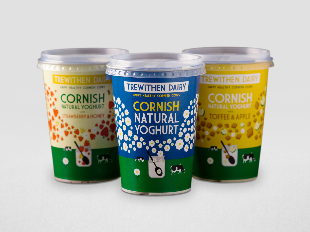 Absolute Design Trewithen Dairy Branding Packaging Design Cornish Yoghurt